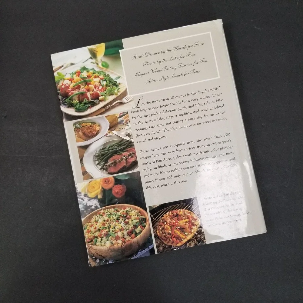 The Flavors of Bon Appetit 1998 Hardcover Cookbook Recipes Menus Vintage‎ 90s